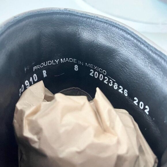 NEW Lane Boots Womens Gray Leather Canvas Mid-Calf Western Moto Style Zip Size 8 - Picture 10 of 12